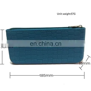 Surface Leather Shape Wallet Purse Lady's Clutch Zipper Pouch Fashion Silicone Bag thumbnail-3