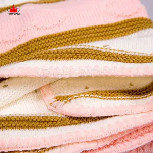 Super Soft Chevron Zigzag Print Muslin New Born Baby Blankets thumbnail-3