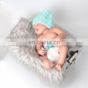50*60cm 11Colors Faux Fur Nursery Swaddling Blankets Newborn Photography Props Baby Receiving Blanket thumbnail-3