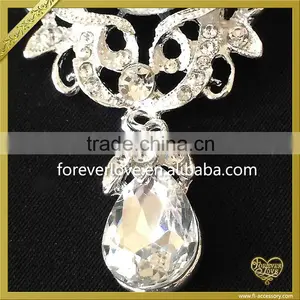 Fashion Female Pearl Pendant Brooch Crystal Brooches Pin FB025 thumbnail-4