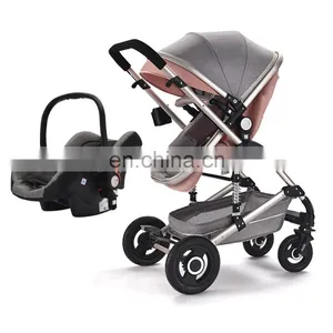Wholesale Cheap Travel System Luxury Baby Stroller 3 in 1 With Carrycot and Carseat thumbnail-2