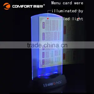 LED Light Acrylic Table Stand Menu Holder thumbnail-6