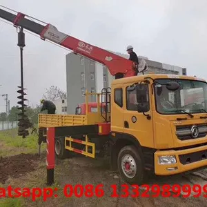 HOT SALE!Dongfeng D9 190hp Diesel 5tons Cargo Truck With Crane for Sale thumbnail-1