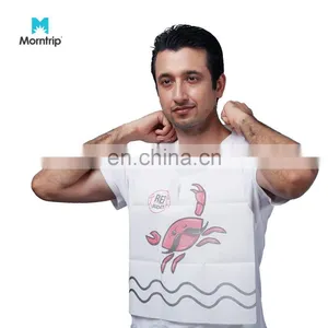 Hot Sale Tie On Ecofriendly Waterproof Plastic Restaurant Disposable Bib For Seafood thumbnail-5