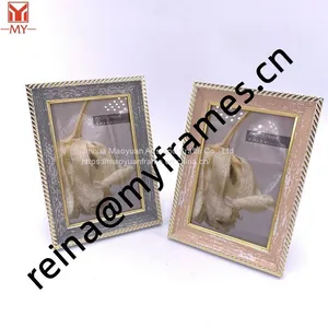 Wholesale 5x7 Inch PS Plastic Photo Frame Lace Photo Frame Desk for Living Room Decoration thumbnail-1