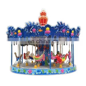 Amusement Fiberglass Carousel for Kids Amusement Games Carousel for Sale thumbnail-1