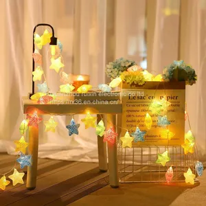 Wedding Star Lights Star String Light 10Ft 50 LED Star Fairy Lights Battery Operated Waterproof Indoor Outdoor Twinkle Christmas thumbnail-2