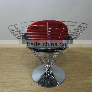 Unique Appearance Famous Design Wire Cone Chair With Soft Pad Replica Coffee/dining Chair thumbnail-4
