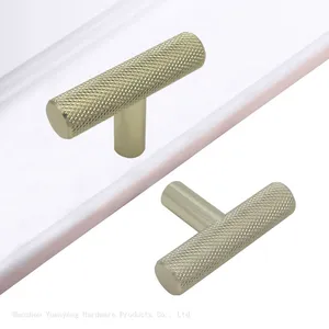 Knurled Textured Wardrobe K Gold Solid Kitchen Cabinet Drawer Door Pulls Knobs Furniture Handle thumbnail-2