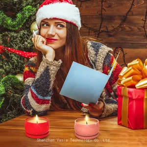 Customizable 12 Days of Christmas Candle Set - Wholesale Christmas Candle Box Set, Smokeless & 15 - 18h Burning Time for Christmas Decor thumbnail-3