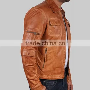 Classic Latest Fashion Genuine Men Leather Jacket Ackermans Brands thumbnail-1