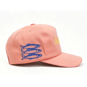 5 Panel Unstructured Baseball Cap 3D Embroidery Logo Baseball Caps Custom Baseball Hat With Private Label thumbnail-4