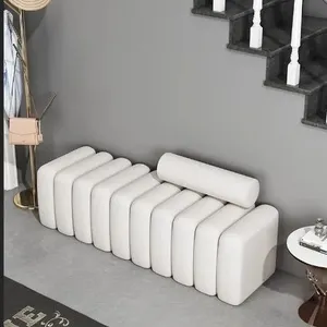 Boucle Bench With Backrest for Hotel Room thumbnail-1