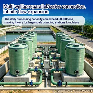 Intelligent Control FRP Integrated Pump Station Shopping Mall Sewage Lifting Station thumbnail-1