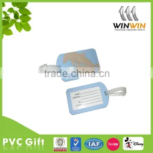 2016 Hot Sale OEM Wholesale 3D Fine Quality Soft PVC Luggage Tag thumbnail-3