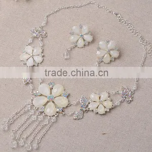 2016 China Wholesale Fashion Tassel Beads Flower Necklace Set thumbnail-4