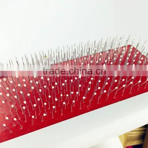 Pet Comb Hairdressing White Balloon Modelling Plastic Handle Gilling Dog Brush thumbnail-3