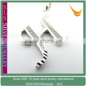 SLS Silver Pendant Letter H thumbnail-1