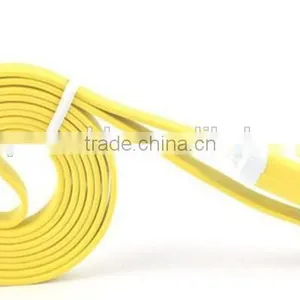 Best Quality Flat Noodle Mobile Micro Phone USB Charger Cable thumbnail-4