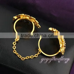 Cubic Zirconia Gold Jewelry Dubai Gold Latest Gold Finger Ring Designs thumbnail-6
