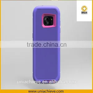 Case for Samsung S6 Edge Armor Hybrid Robot Phone Case With Full Body Covered Purple thumbnail-1