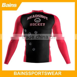 Spandex Sports Wholesale Youth Sublimation Custom Printed Compression Shirts thumbnail-1