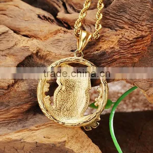 Stainless Steel Gold Plating Jewelry Pendants Charms Animal Jewelry Pendant thumbnail-3