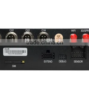 4ch 3G,GPS,WIFI Mdvr Dual SD Card Mobile Dvr for Taxi Surveillance System Solution thumbnail-2