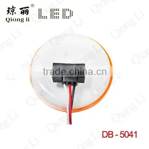 12 Volt 4inch Round Amber Sealed Multifunction Led Stop Turn Tail Light for Truck Trailer thumbnail-3