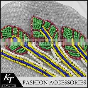 Pearl Lace Patch/Colorful Beaded Sew Lace Patch thumbnail-3
