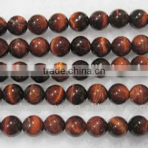 WholeSale Natural Semi Precious Stone Bead 4-10mm Loose Bead Red Tiger Eye Stone thumbnail-1