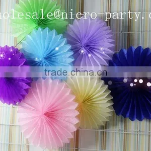 Pinwheel Paper Fan,!!!colorful Tissue Paper Fan for Decoration thumbnail-6