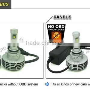 9006 HB4 6G 7G 8G 9G Led Headlight no OBD Error Code Fanless All in One 6000LM 5 Color Optional LED Headlight thumbnail-3