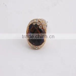 Ruby Flower Mood Ring Crystal Engagement Ring thumbnail-1