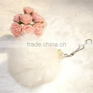 Geniune Rabbit Fur Ball Keyrings Fur Accessories thumbnail-3