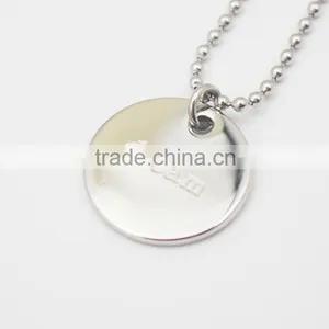 Fashion Jewellery Engraved Words Dream Hope Disk Pendant Jewelry Necklace thumbnail-5
