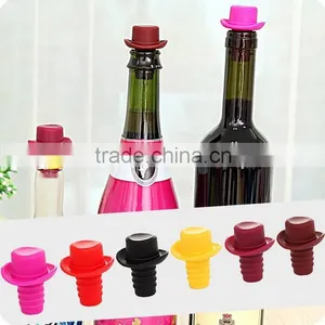 Wholesales Cheaper Logo Design Silicone Wine Stopper thumbnail-2