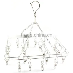 Stainless Steel Hanging Underwear and Sock Hanger With Clips Quality Choice thumbnail-2