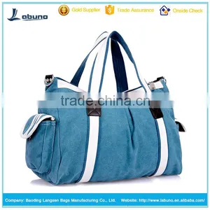 Women's Canvas Crossbody Messenger Handbag Tote Weekender Bag thumbnail-1