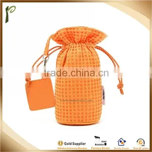 Popwide Promotional Waffle Cotton Drawstring Cosmetic Travel Bag thumbnail-1