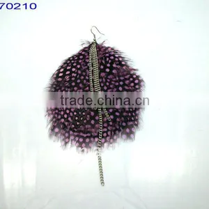 Fashion Peacock Feather Feather Carnival Earrings Ornament thumbnail-1