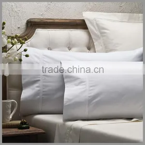 Plain Dyed Cotton Bed Sheet Set in Solid Colors With Double Corded Make thumbnail-1