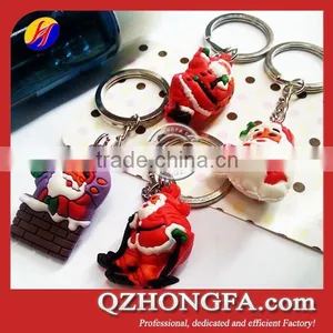 Promotion Gifts 3d Soft PVC Keychain Chrismas Keyring thumbnail-1
