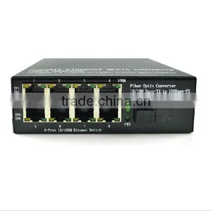 1 Fiber to 8 UTP Unmanaged RJ45 10/100/1000Mbps Singlefiber Single Mode Fiber Switch Megabit Ethernet Fiber Switch thumbnail-3