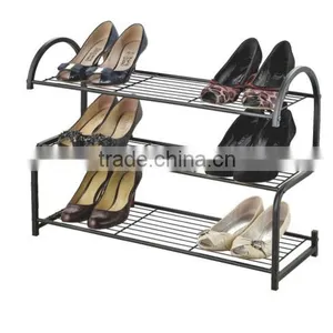 3 Layer Stainless Steel/wooden Shoe Rack /shoe Storage thumbnail-4