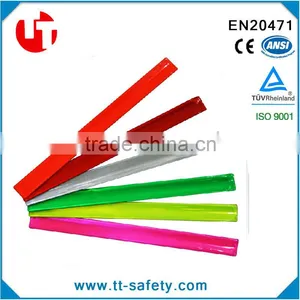 CE EN13356 Promotion PVC Reflective Armband Reflective Slap Wrap thumbnail-1