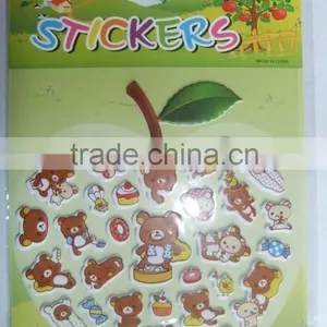 Cartoon Kids Cute Spong Stickers Custom Foam/pvc Transparent Bottle Sticker thumbnail-1