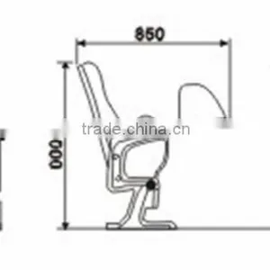 Popular Cinema Blue Fabric Auditorium Seating thumbnail-2