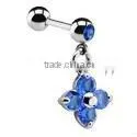 Bananabell With Stone Piercing Jewelry 316L Surgical Steel thumbnail-1