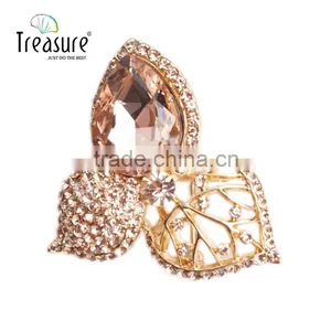 Custom New Popular Jewellry Hollow Alloy Golden and Gun Black Leaf Brooch Jewelry thumbnail-4